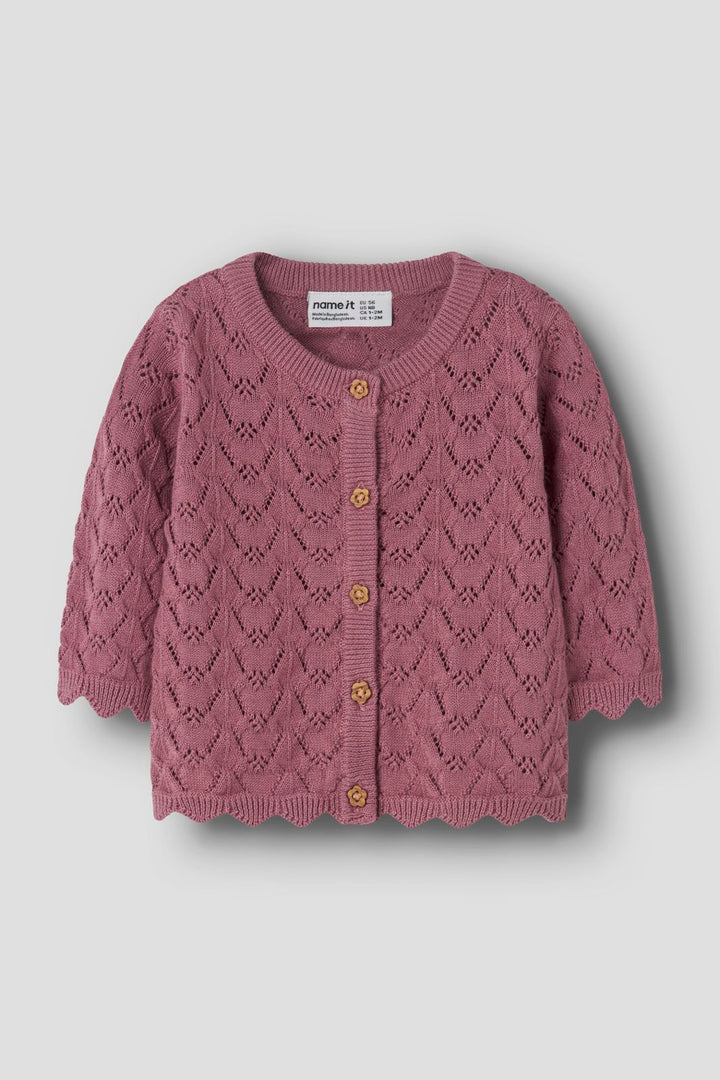 Name It - Nbfharriet Ls Knit Card - 5000030 Mesa Rose