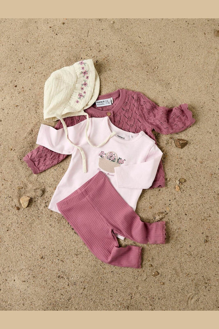 Name It - Nbfharriet Ls Knit Card - 5000030 Mesa Rose