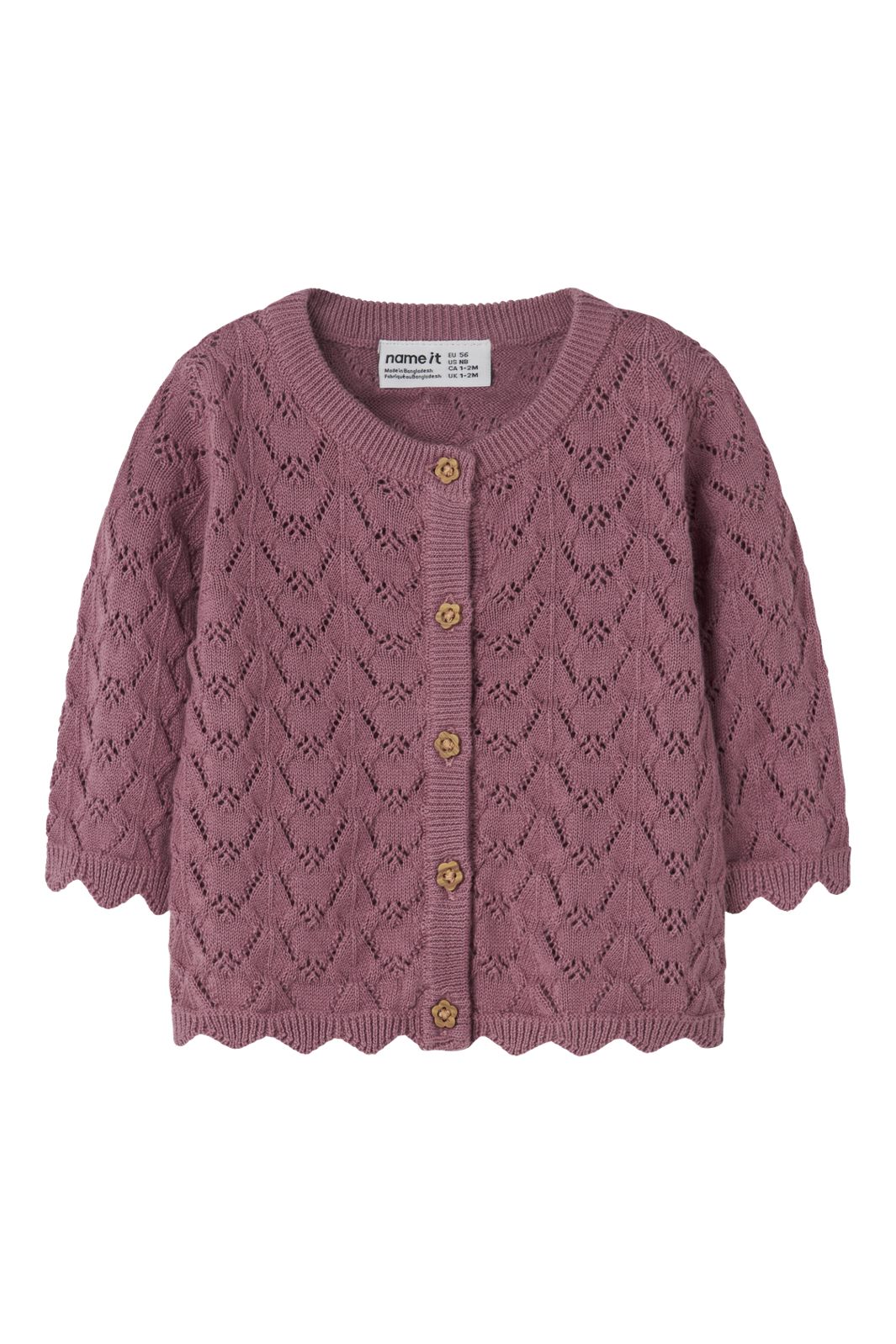 Name It - Nbfharriet Ls Knit Card - 5000030 Mesa Rose