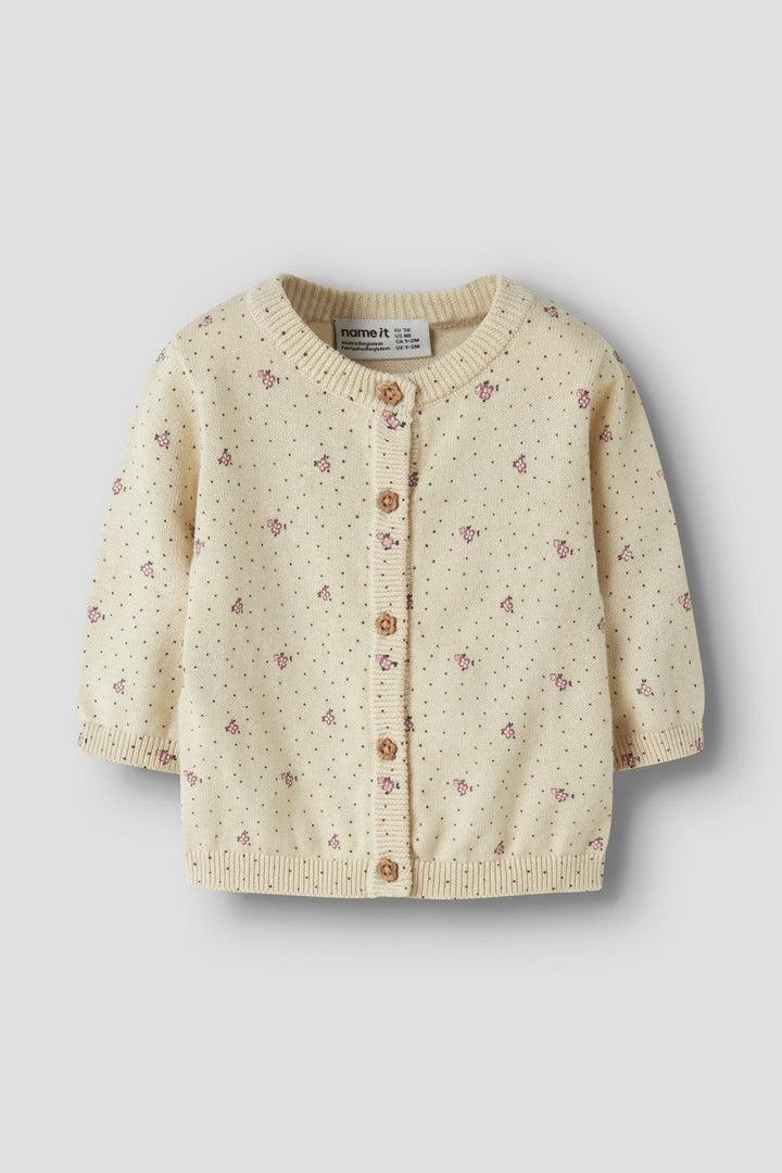 Name It - Nbfhide Ls Knit Card - 5000060 Almond Milk