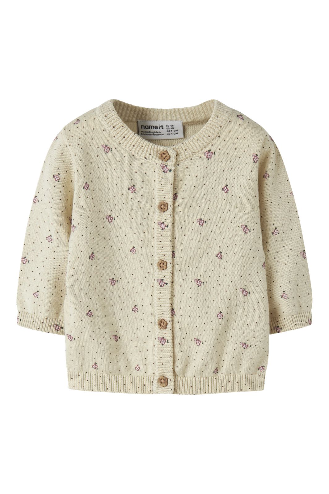 Name It - Nbfhide Ls Knit Card - 5000060 Almond Milk