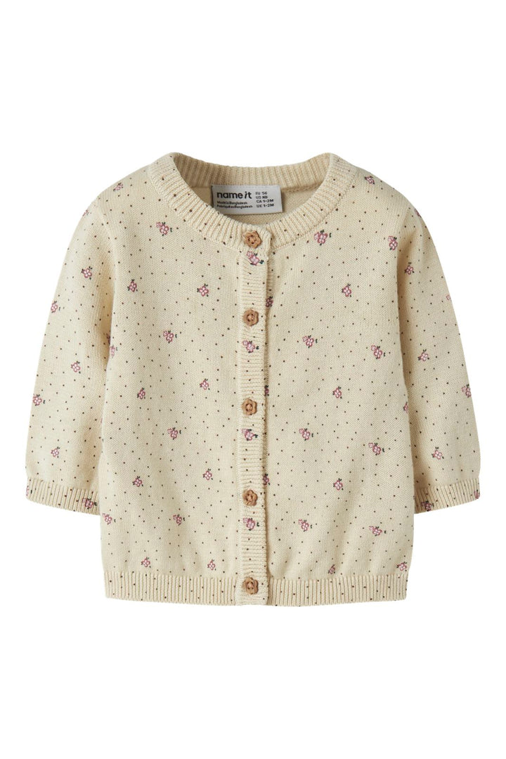 Name It - Nbfhide Ls Knit Card - 5000060 Almond Milk