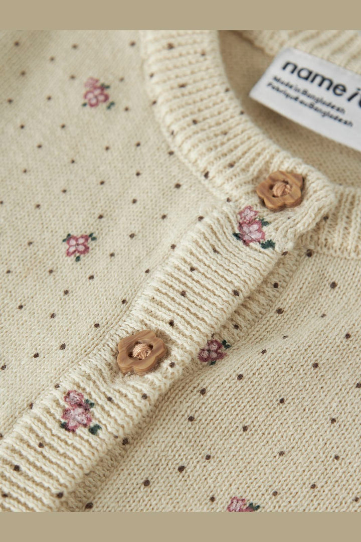 Name It - Nbfhide Ls Knit Card - 5000060 Almond Milk
