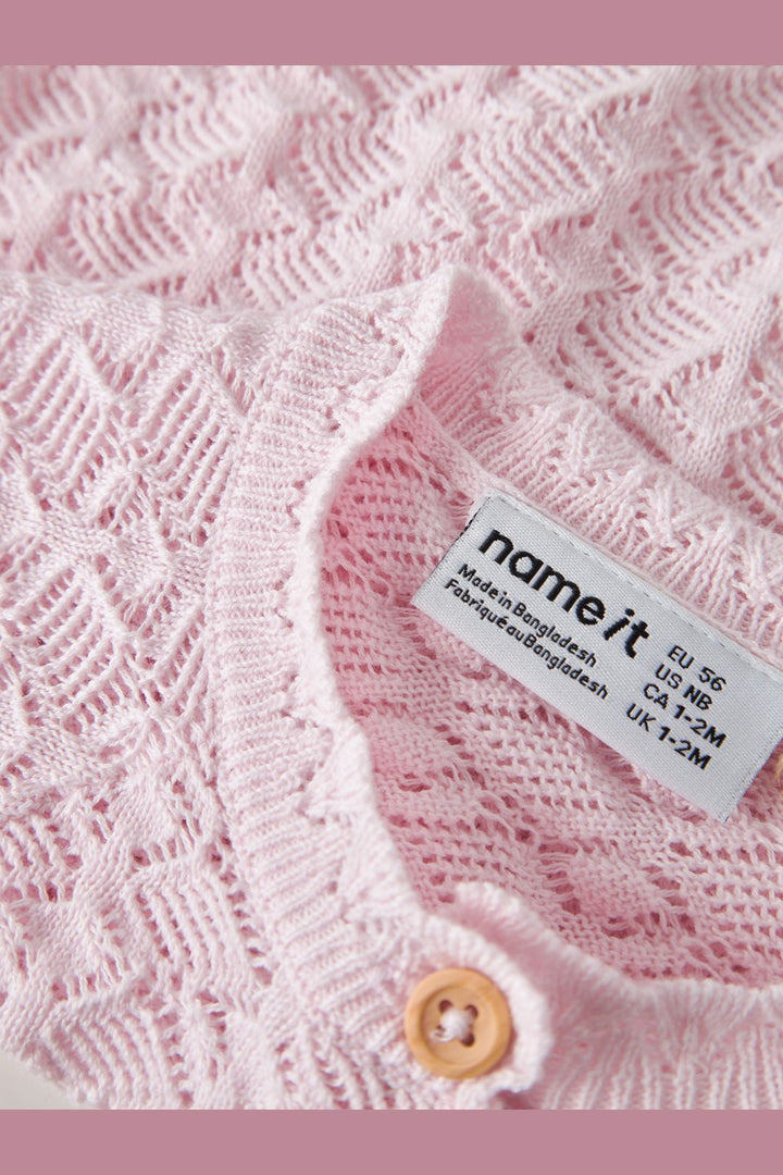 Name It - Nbfjenny Ls Knit Card - 5013355 Cradle Pink
