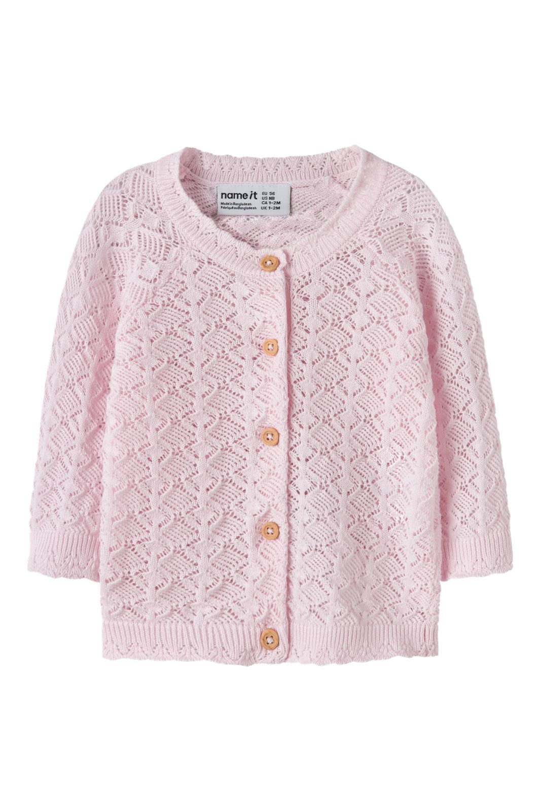 Name It - Nbfjenny Ls Knit Card - 5013355 Cradle Pink