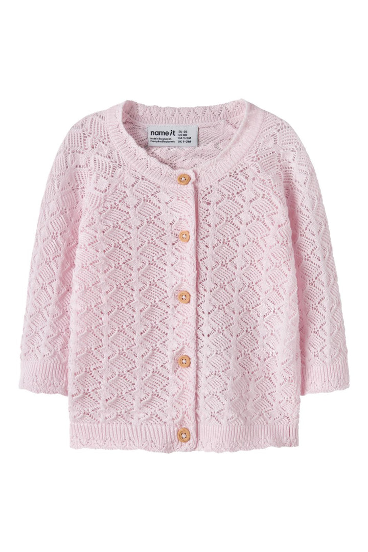 Name It - Nbfjenny Ls Knit Card - 5013355 Cradle Pink