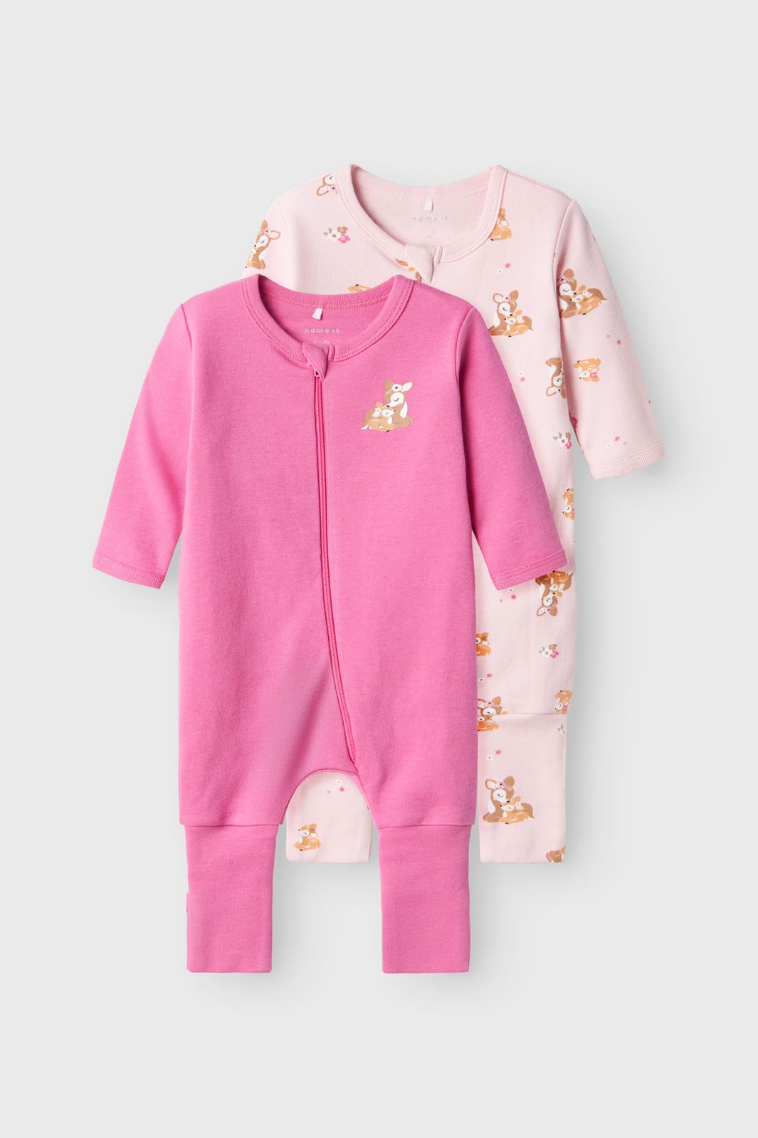 Name It - Nbfnightsuit Zip Ff Rose Deer - 4585349 Ibis Rose