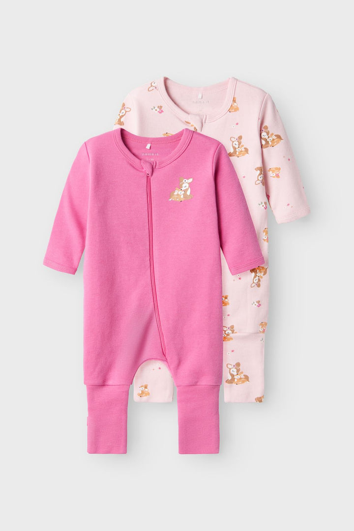 Name It - Nbfnightsuit Zip Ff Rose Deer - 4585349 Ibis Rose