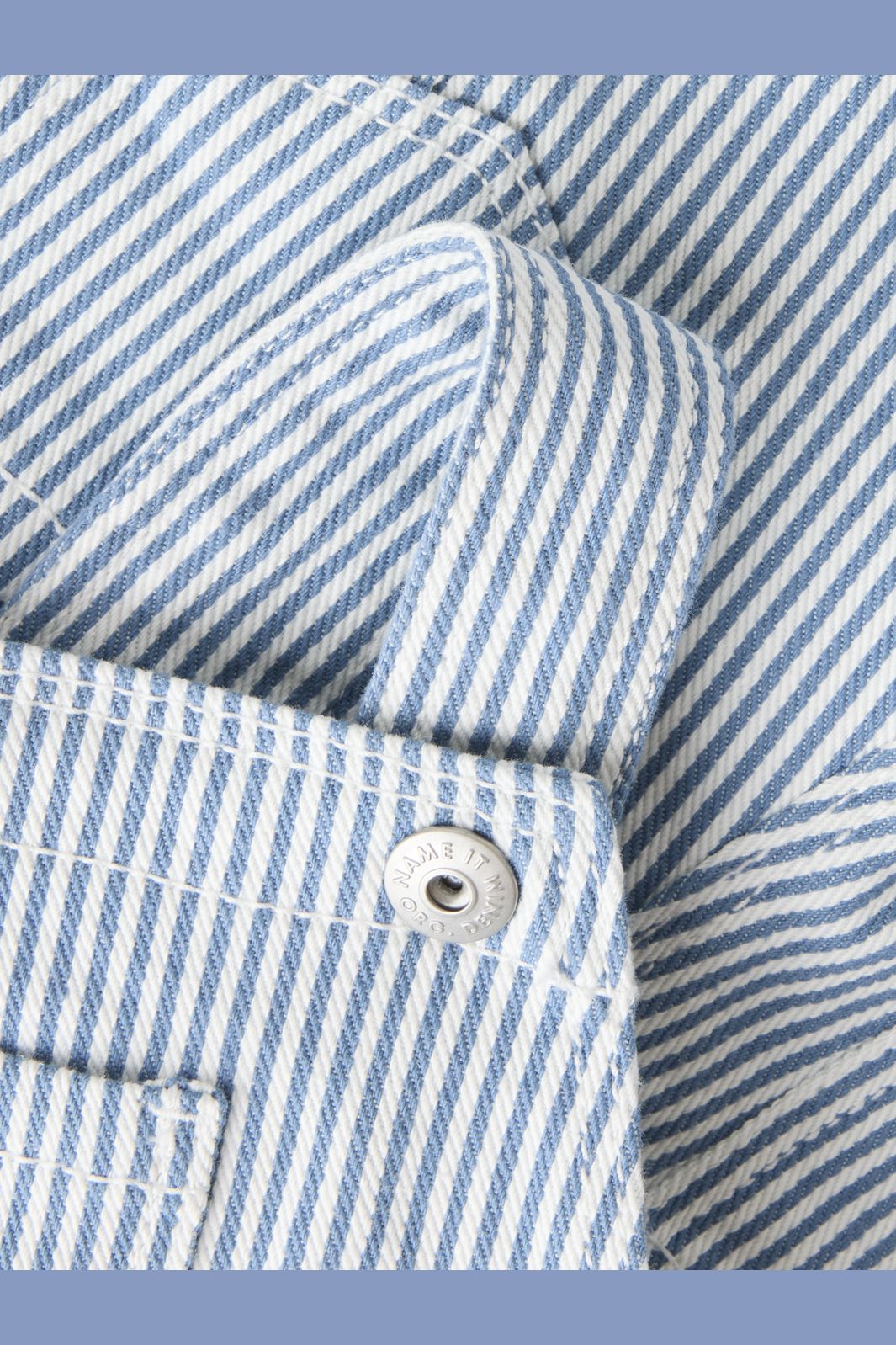 Name It - Nbnnola Loose Stripe Overall 2299-Yf - 5121936 White Moonlight Blue