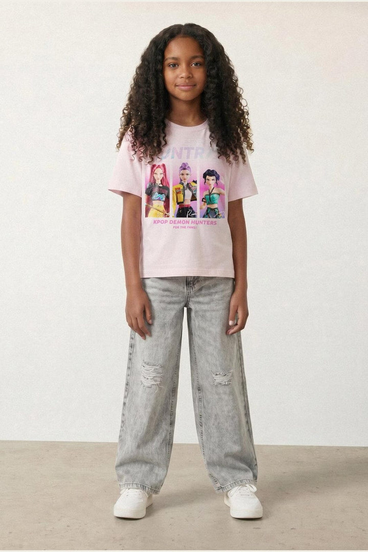 Name It - Nkfmaja Kpop Ss Nreg Top Box Lnoos Sky - 5165497 Cradle Pink