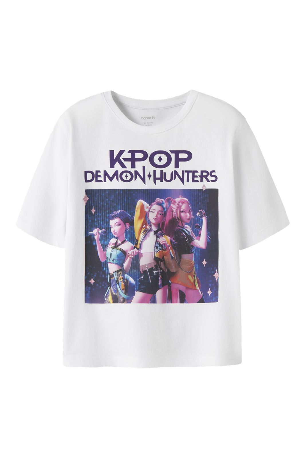 Name It - Nkfmara Kpop Ss Nreg Top Box Lnoos Sky - 5165488 Bright White