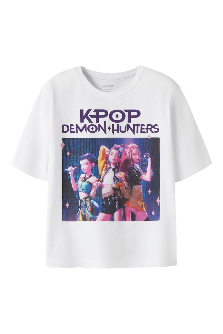 Name It - Nkfmara Kpop Ss Nreg Top Box Lnoos Sky - 5165488 Bright White