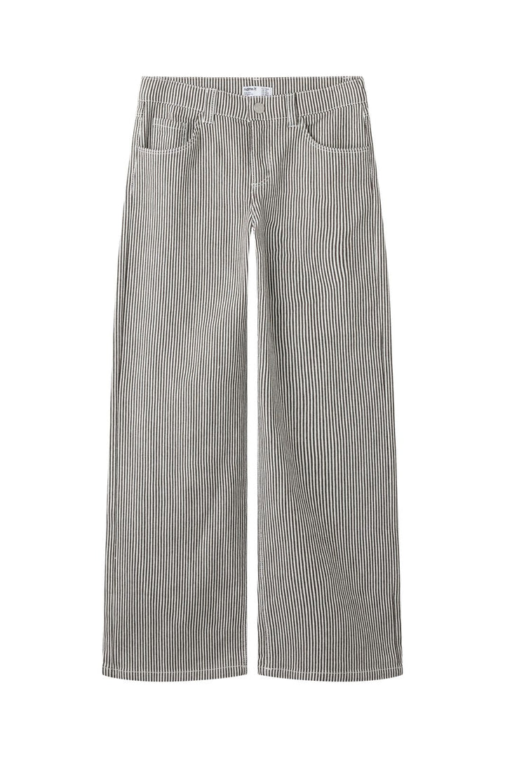 Name It - Nkfrose Wide Stripe Pants 2299-Yf - 5142223 White Delicioso