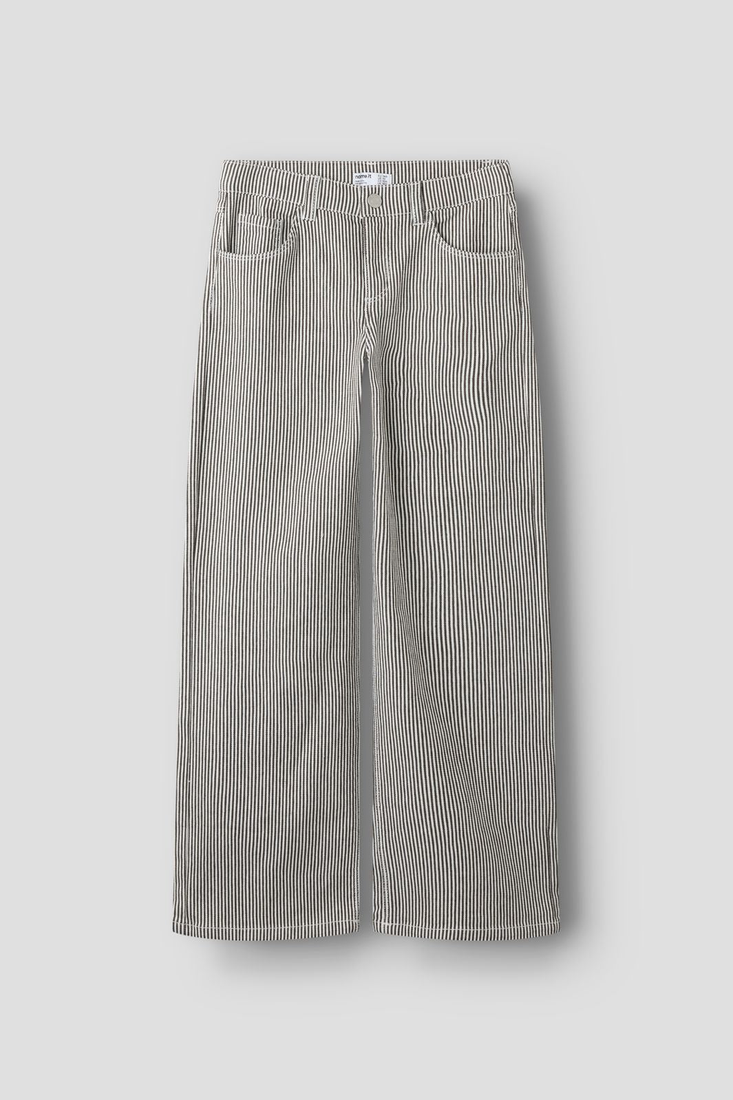 Name It - Nkfrose Wide Stripe Pants 2299-Yf - 5142223 White Delicioso