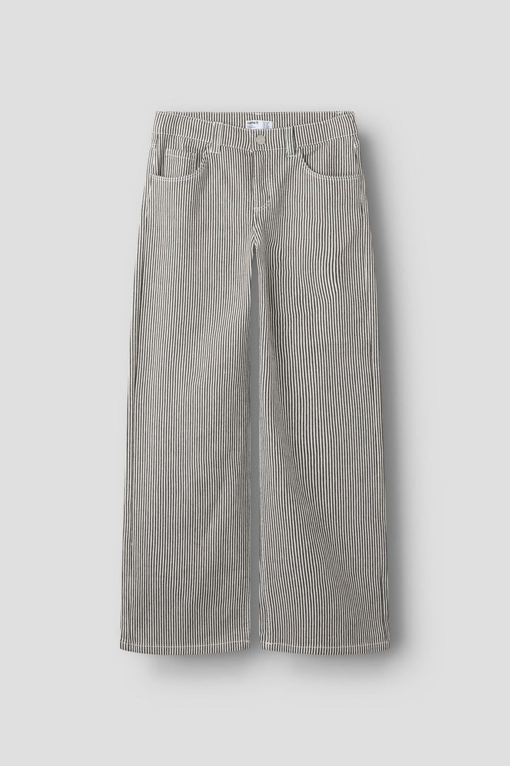Name It - Nkfrose Wide Stripe Pants 2299-Yf - 5142223 White Delicioso