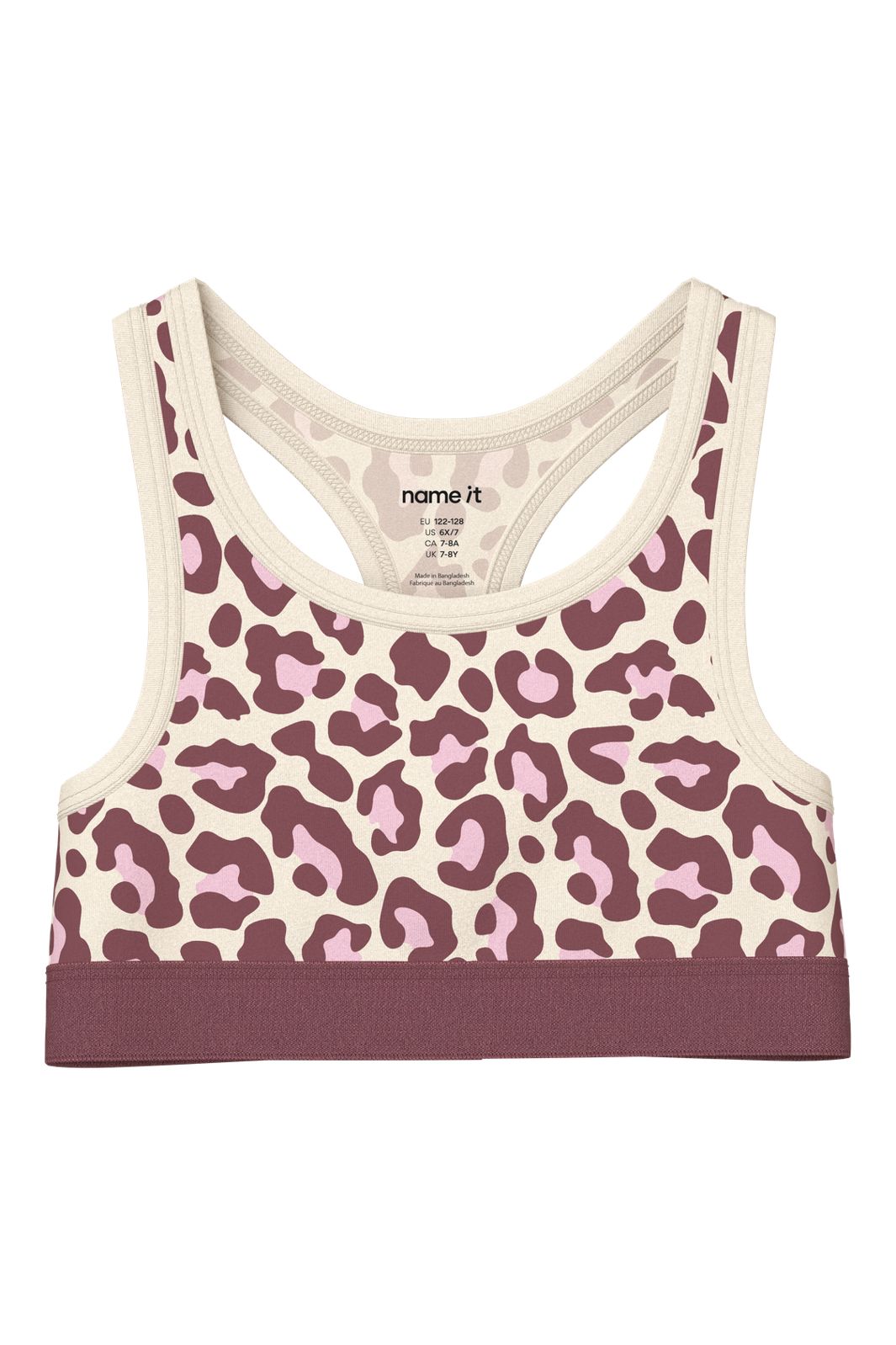 Name It - Nkfshort Top Leo - 5112467 Antique White W/ Wild Ginger