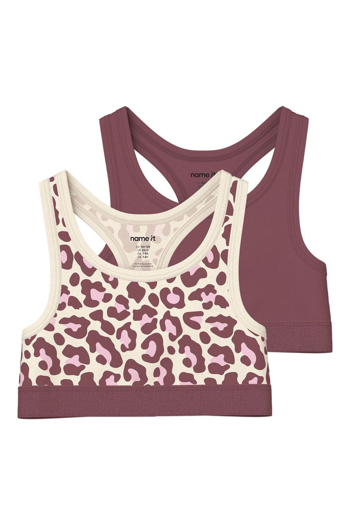Name It - Nkfshort Top Leo - 5112467 Antique White W/ Wild Ginger