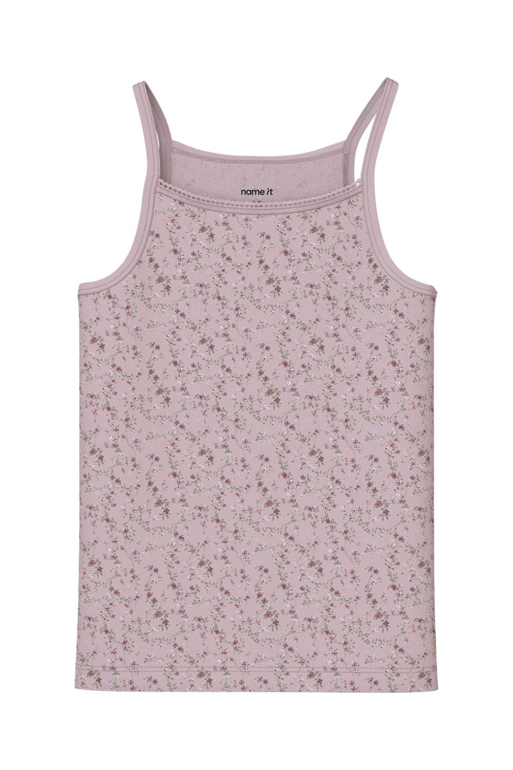 Name It - Nkfstrap Top Violetflower - 5112806 Violet Ice W/ Wistful Mauve