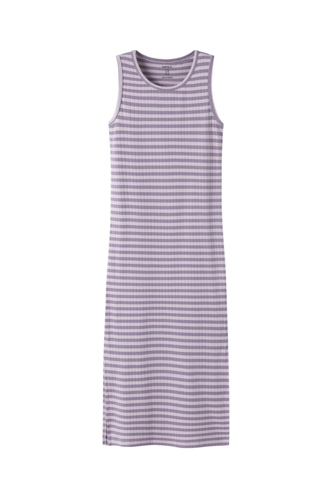 Name It - Nkfsuraja Sl Maxi Dress - 5018412 Lavender Fog W. Lavender Gray