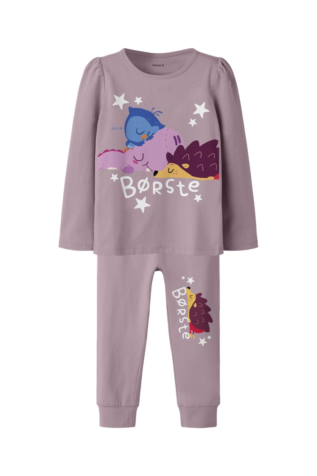 Name It - Nmfaba Borste Ls Nightset Dr - 5198861 Mauve Shadows