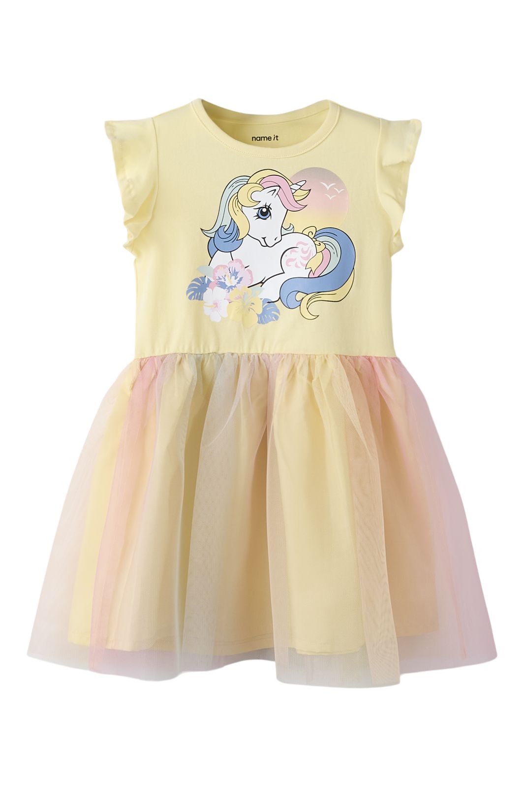 Name It - Nmfadaja Ss Tulle Dress - 4998563 Double Cream
