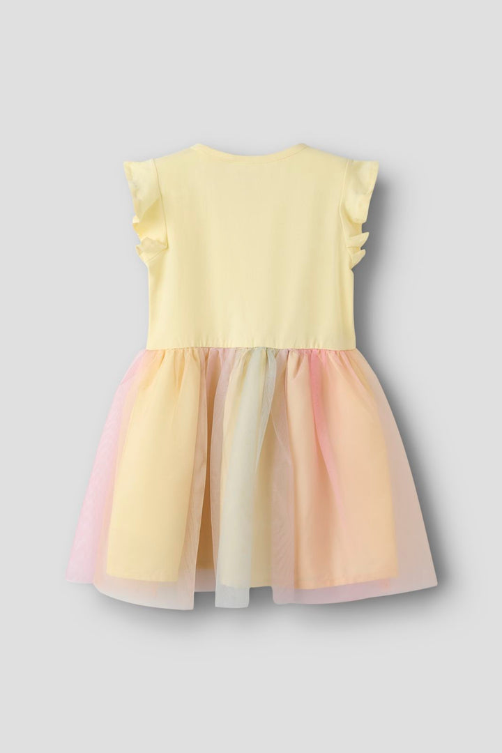 Name It - Nmfadaja Ss Tulle Dress - 4998563 Double Cream