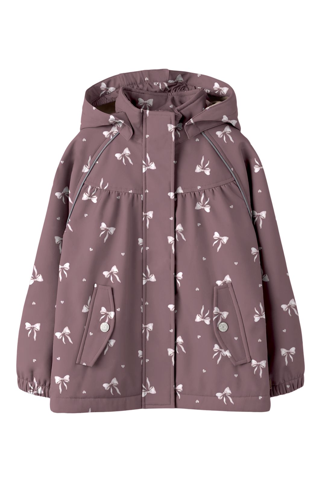 Name It - Nmfalfa08 Softshell Ashape Jacket Fo1 - 5073445 Wistful Mauve Heart Bow