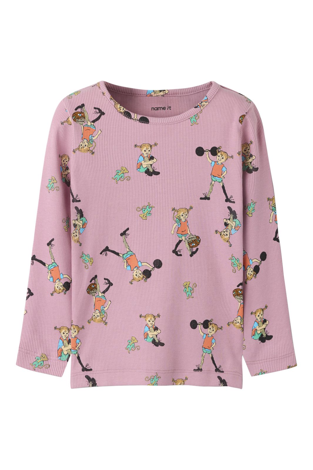 Name It - Nmfara Pippi Ls Slim Top Sky - 5133661 Lilas