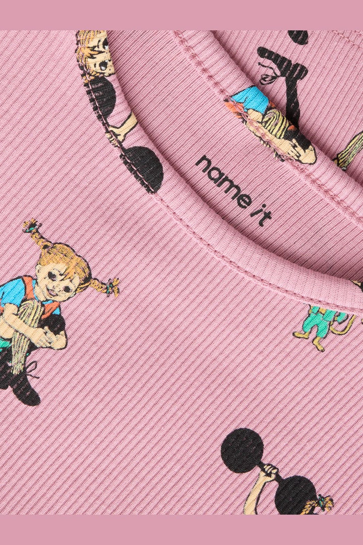 Name It - Nmfara Pippi Ls Slim Top Sky - 5133661 Lilas