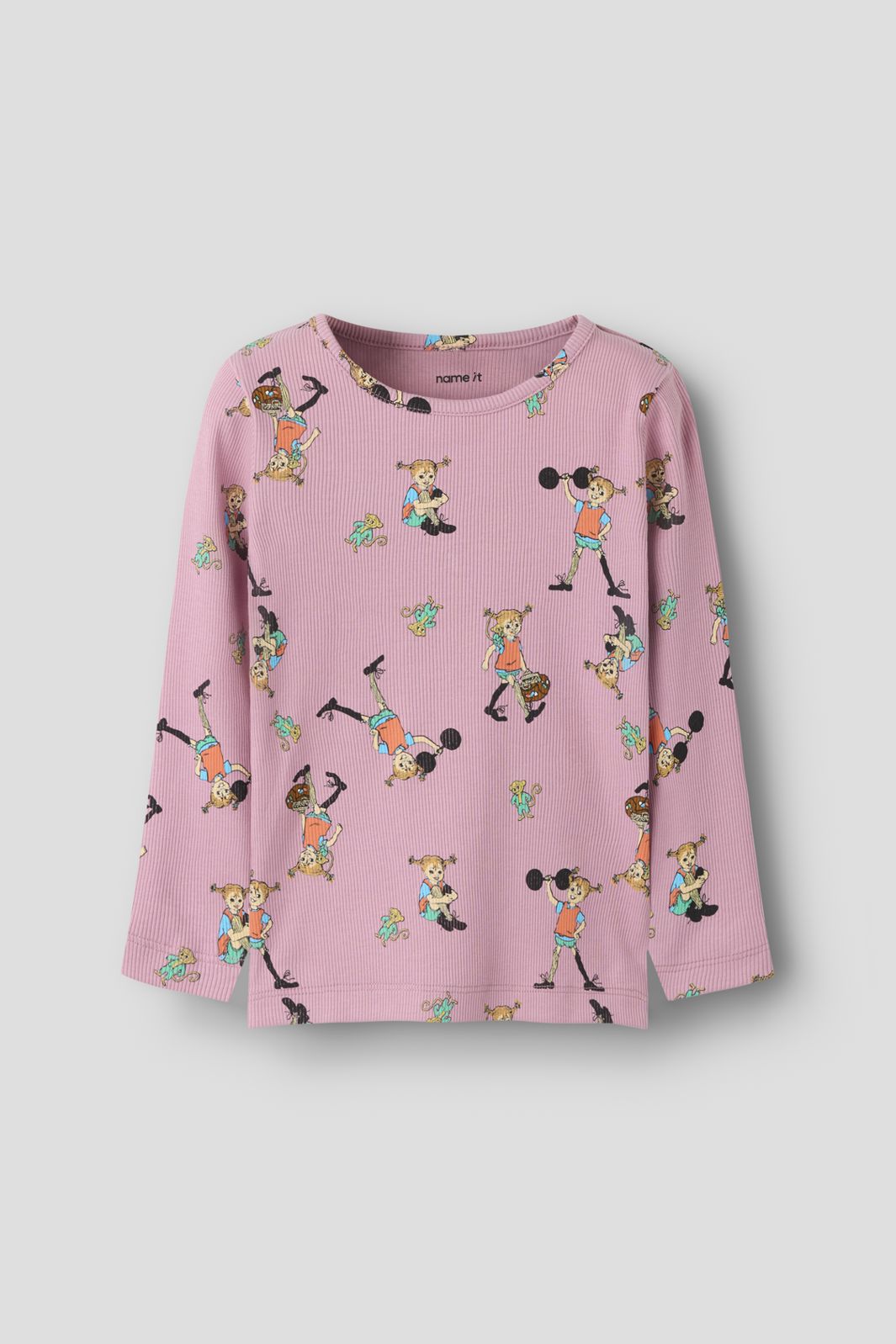 Name It - Nmfara Pippi Ls Slim Top Sky - 5133661 Lilas
