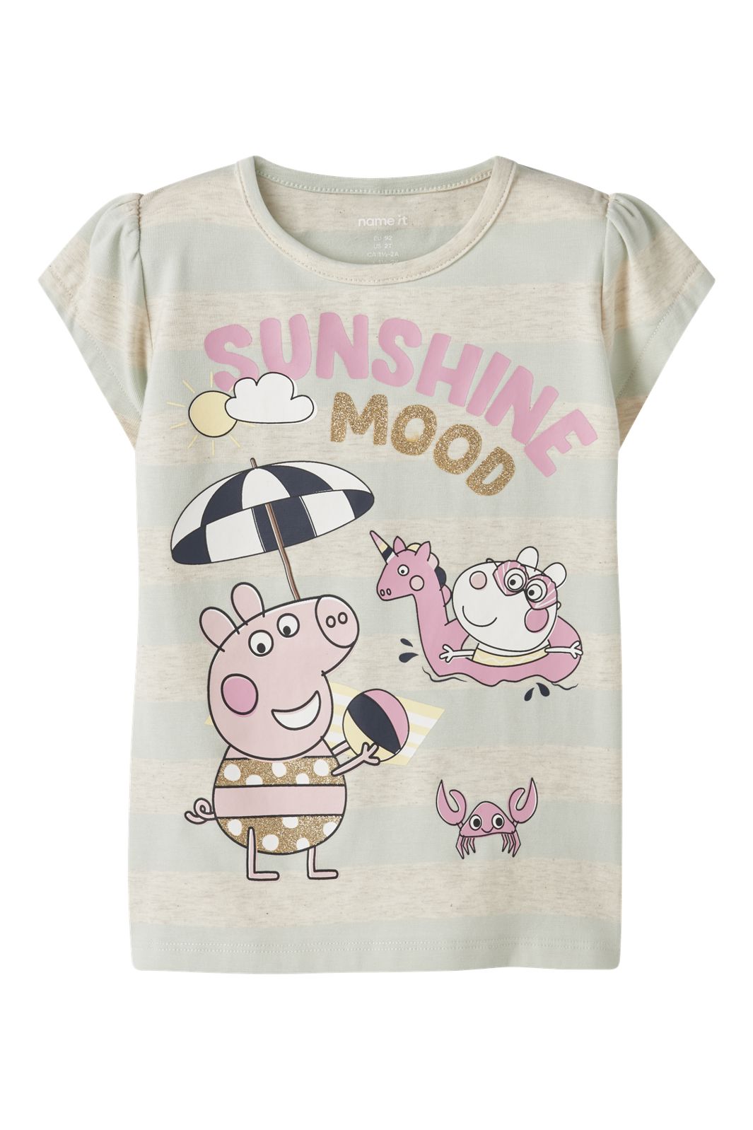 Name It - Nmfarra Peppa Ss Top Ss Box - 4998555 Pale Aqua