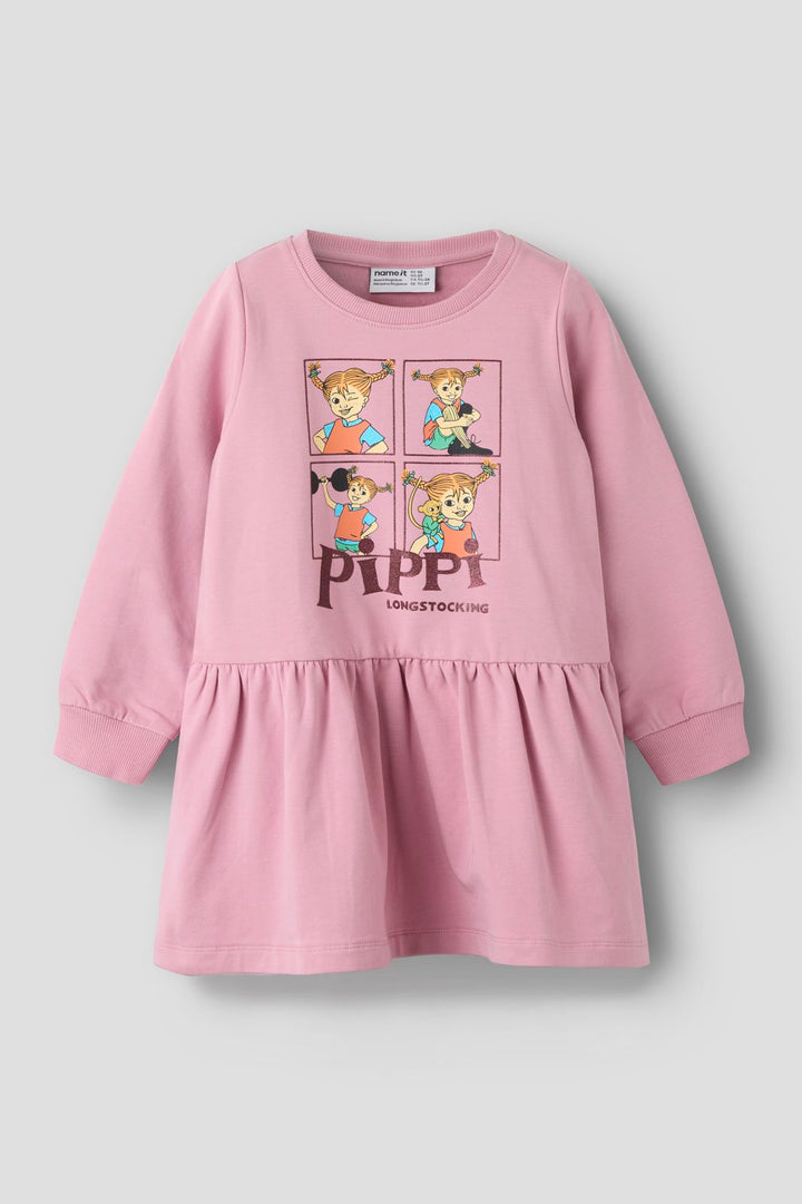 Name It - Nmfasta Pippi Swe Dress Sky - 5133678 Lilas