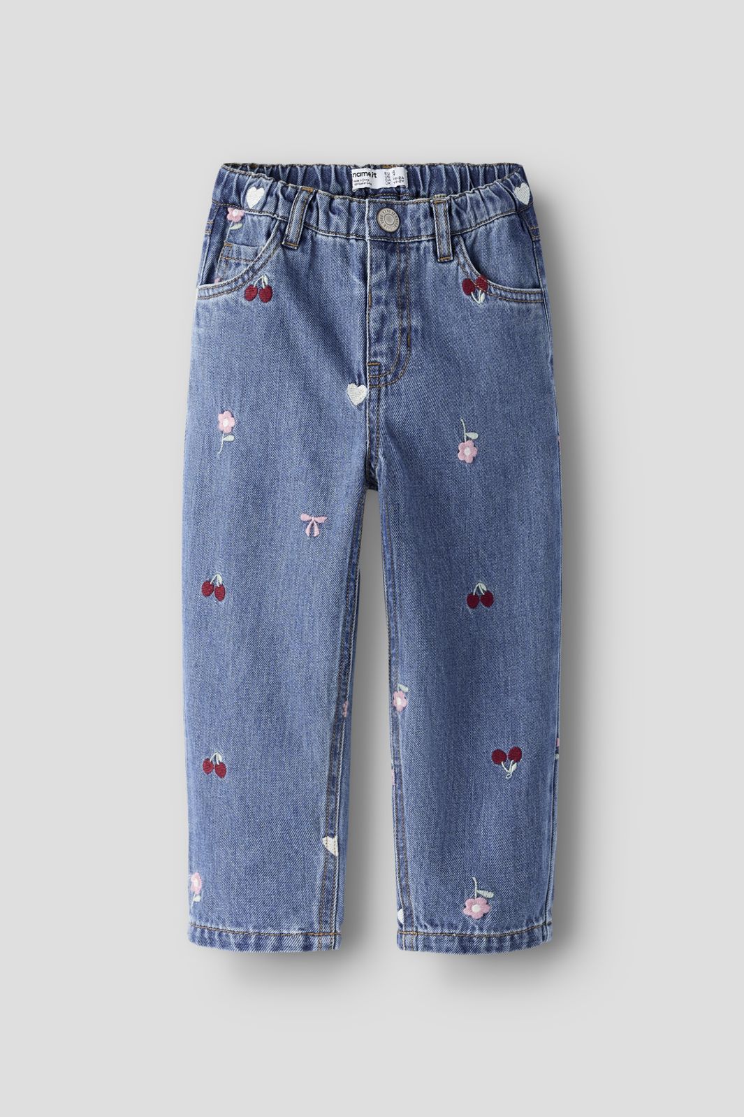 Name It - Nmfbella Barrel Emb Jeans 4870-Ov L - 5039142 Medium Blue Denim Emb