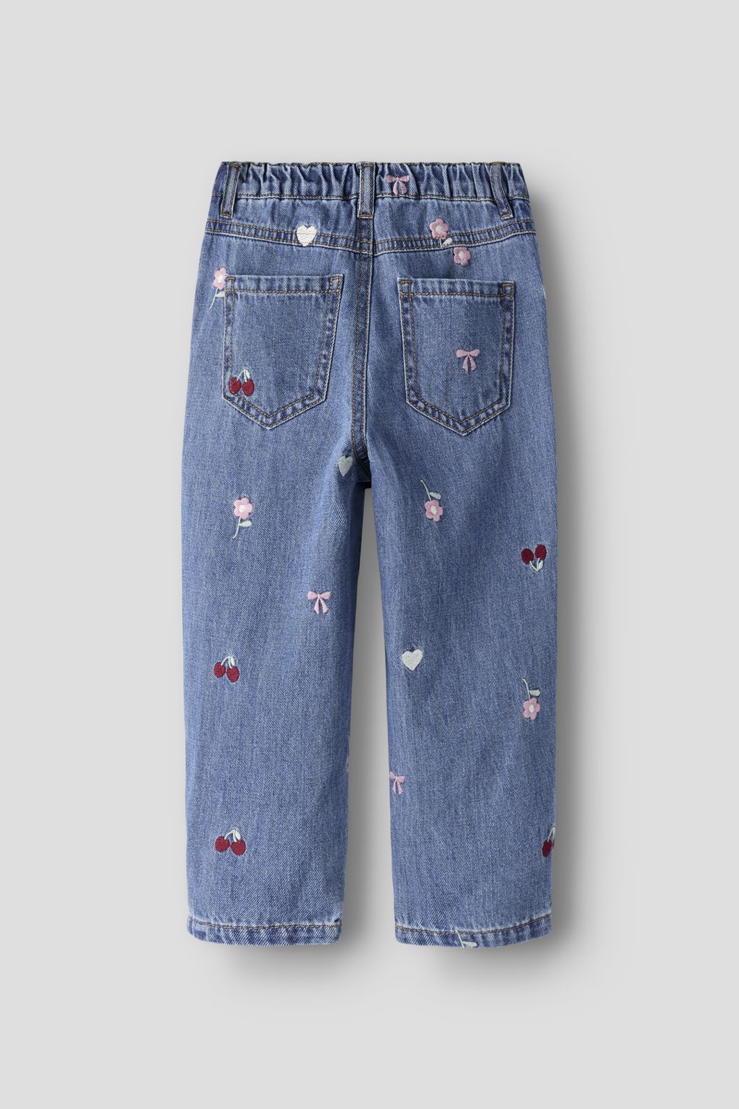 Name It - Nmfbella Barrel Emb Jeans 4870-Ov L - 5039142 Medium Blue Denim Emb