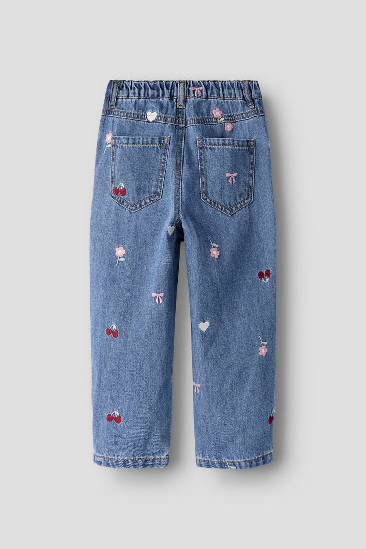 Name It - Nmfbella Barrel Emb Jeans 4870-Ov L - 5039142 Medium Blue Denim Emb