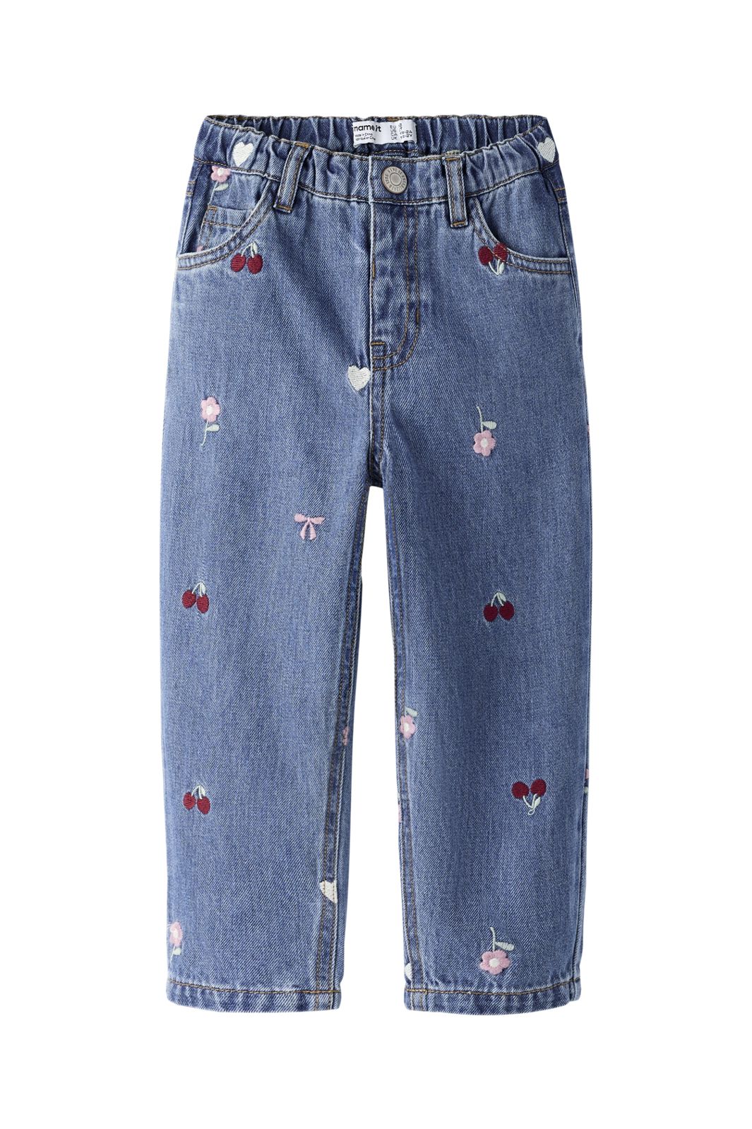 Name It - Nmfbella Barrel Emb Jeans 4870-Ov L - 5039142 Medium Blue Denim Emb