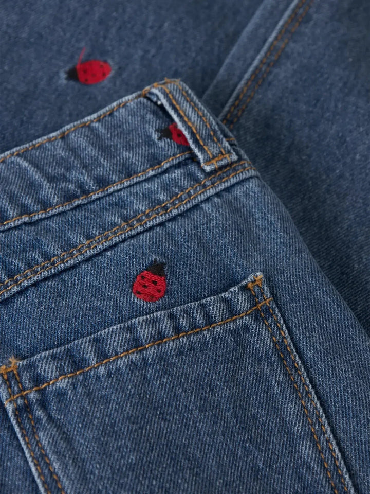 Name It - Nmfbella Emb Jeans 3285-Za - 5082159 Medium Blue Denim Lady Bug Jeans 