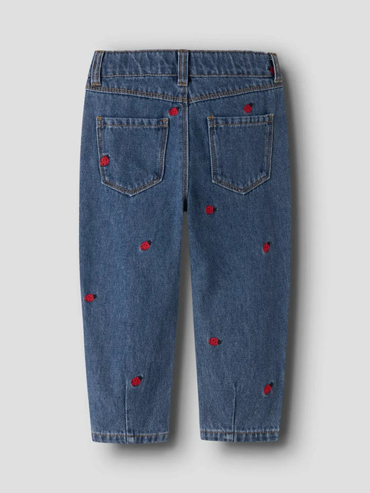 Name It - Nmfbella Emb Jeans 3285-Za - 5082159 Medium Blue Denim Lady Bug Jeans 