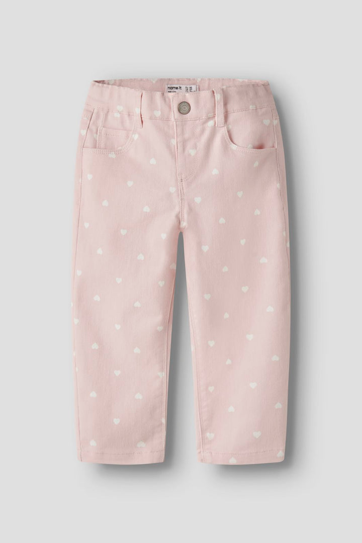 Name It - Nmfbella Twill Pant 3217-Yf - 5042556 Lotus Hearts