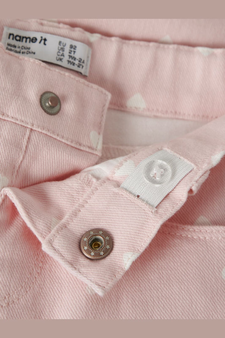 Name It - Nmfbella Twill Pant 3217-Yf - 5042556 Lotus Hearts