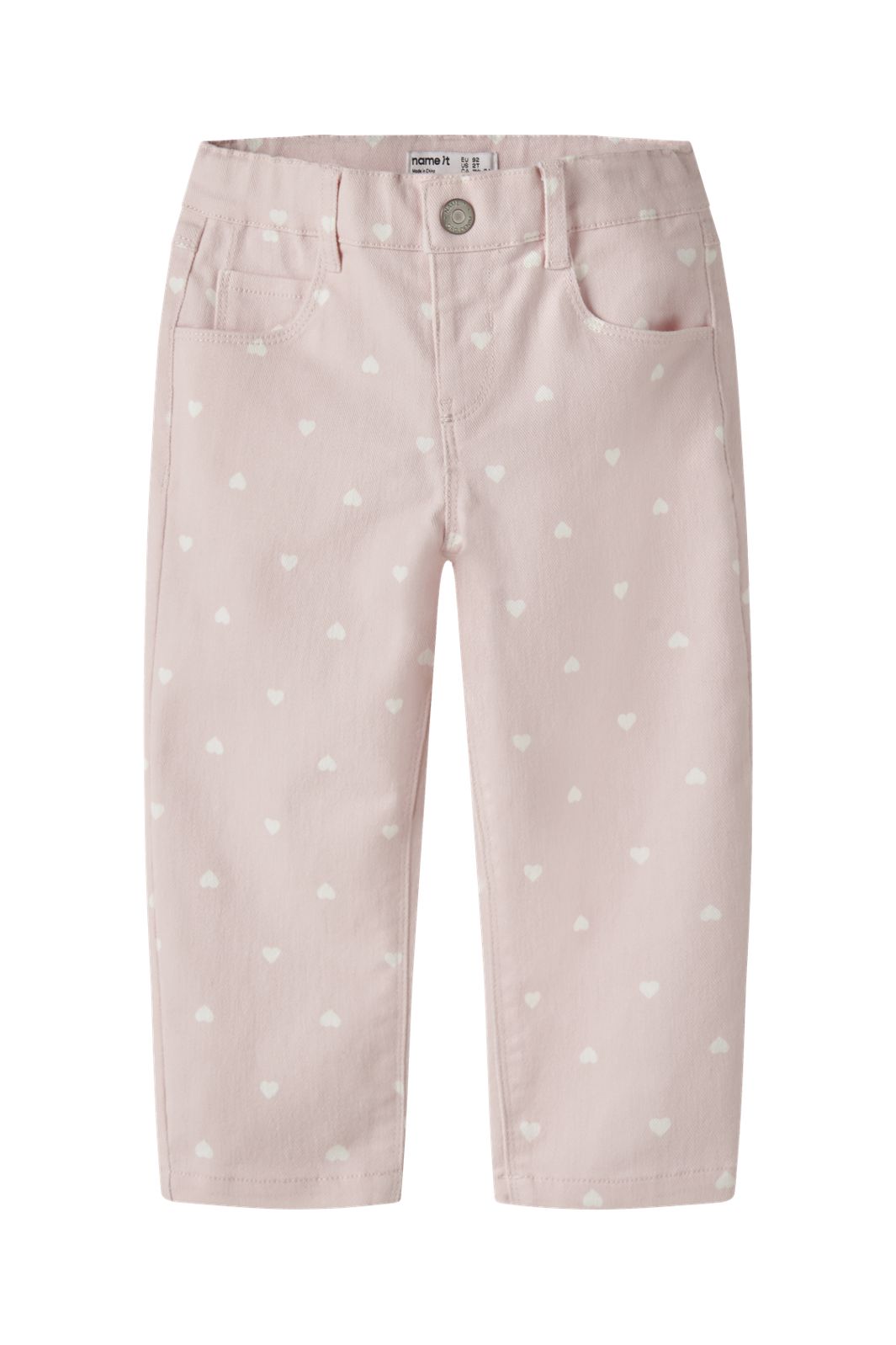 Name It - Nmfbella Twill Pant 3217-Yf - 5042556 Lotus Hearts