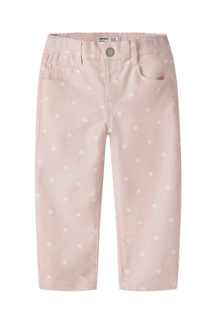 Name It - Nmfbella Twill Pant 3217-Yf - 5042556 Lotus Hearts