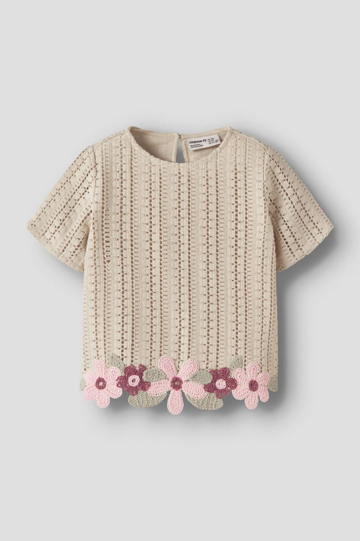 Name It - Nmfhadia Ss Top - 4996514 Almond Milk