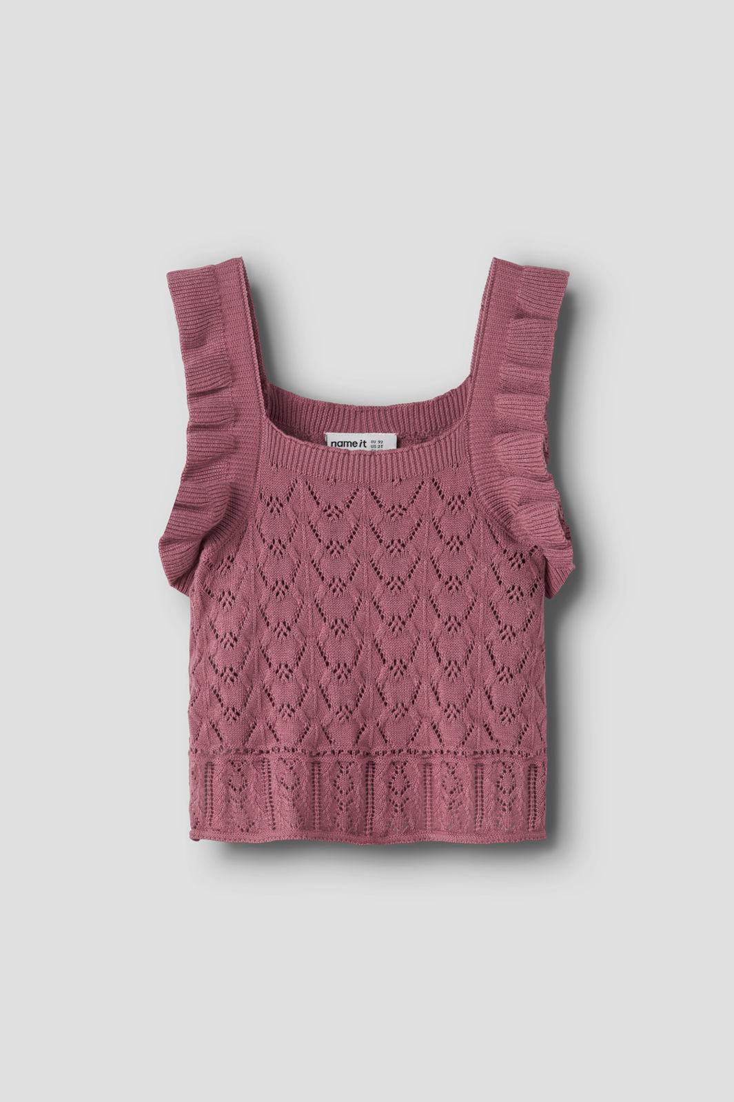 Name It - Nmfholga Sl Knit Top - 4999581 Mesa Rose