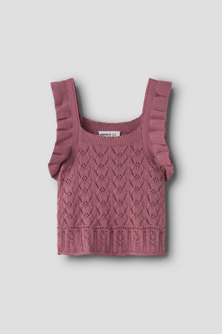 Name It - Nmfholga Sl Knit Top - 4999581 Mesa Rose