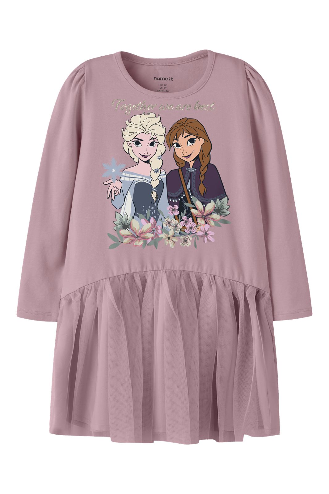 Name It - Nmfjalira Frozen Ls Tulle Dress Wdi - 5114628 Lilas