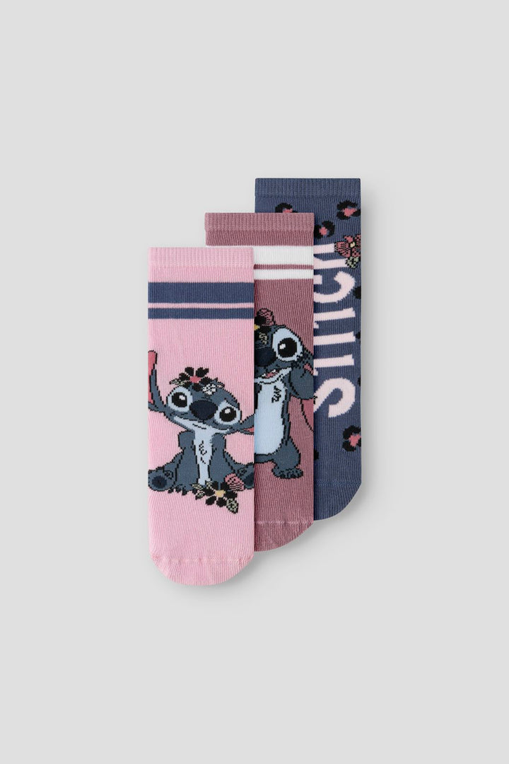 Name It - Nmfjinea Stitch Sock Wdi - 5042235 Vintage Indigo 1Xvintage I+1Xpirouette+1Xlilas