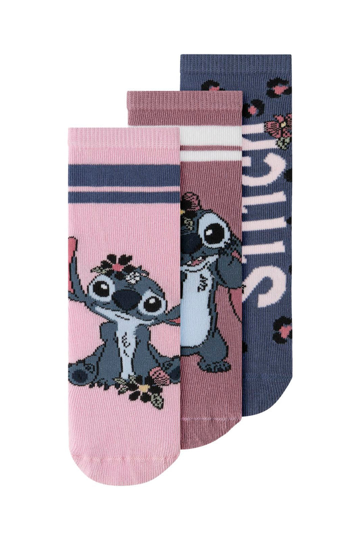Name It - Nmfjinea Stitch Sock Wdi - 5042235 Vintage Indigo 1Xvintage I+1Xpirouette+1Xlilas