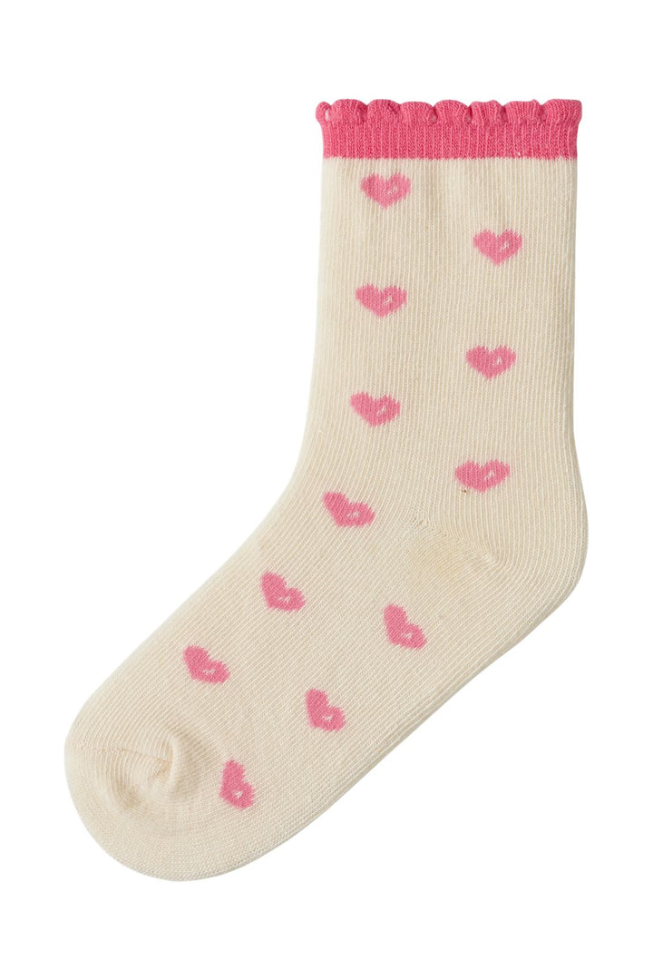 Name It - Nmflexsok 4P Sock - 5114658 Antique White Lotus + Flowering Ginger X2