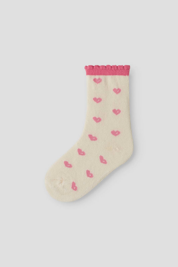 Name It - Nmflexsok Sock - 5053287 Flowering Ginger Antique White + Lotus